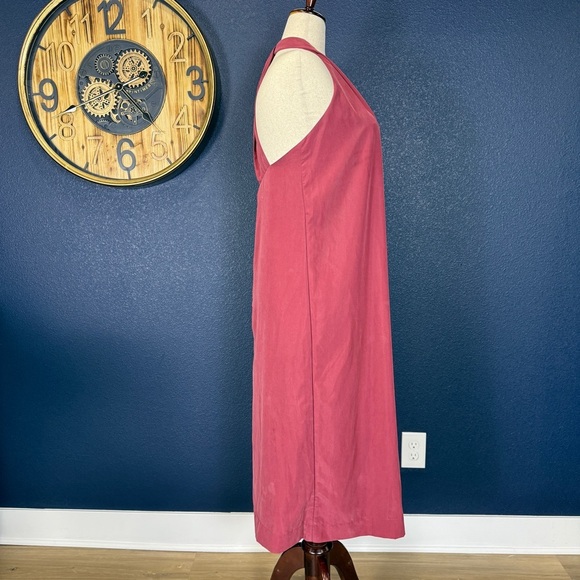 Prologue V-neck Halter Shift Midi Dress, Pink, Size XL - Picture 6 of 8
